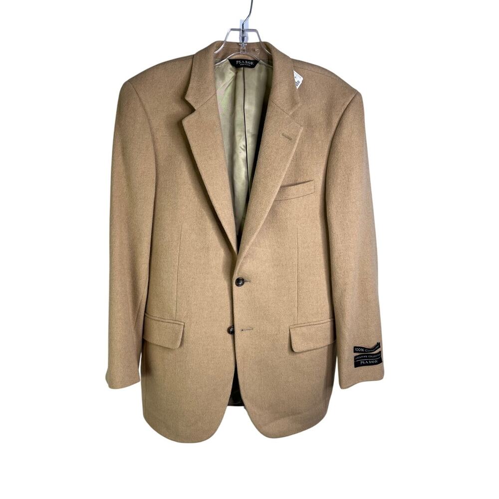 Jos A Bank Blazer Mens 39 Reg Tan‎ Executive Collection 100% Camel Hair NWT